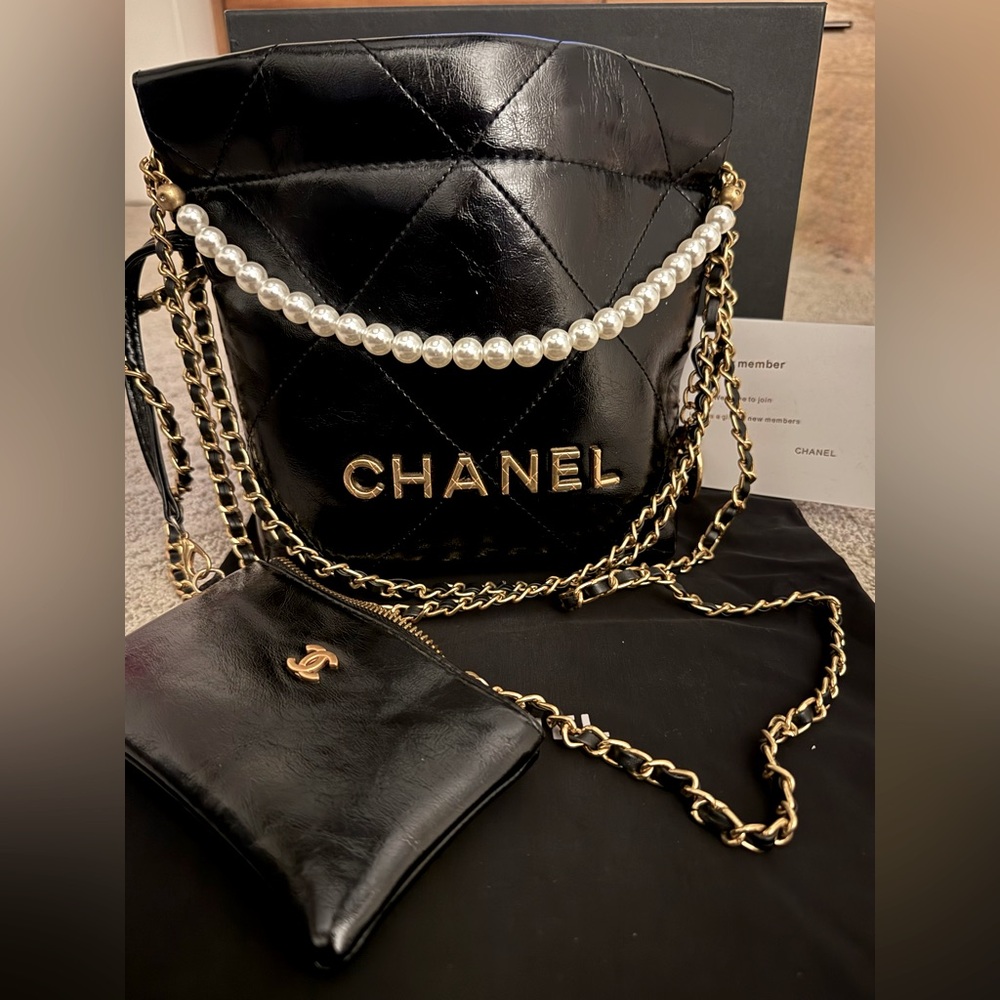 GWP Chanel Quilted Black Bag- Brand New with a detachable Coin Purchase
